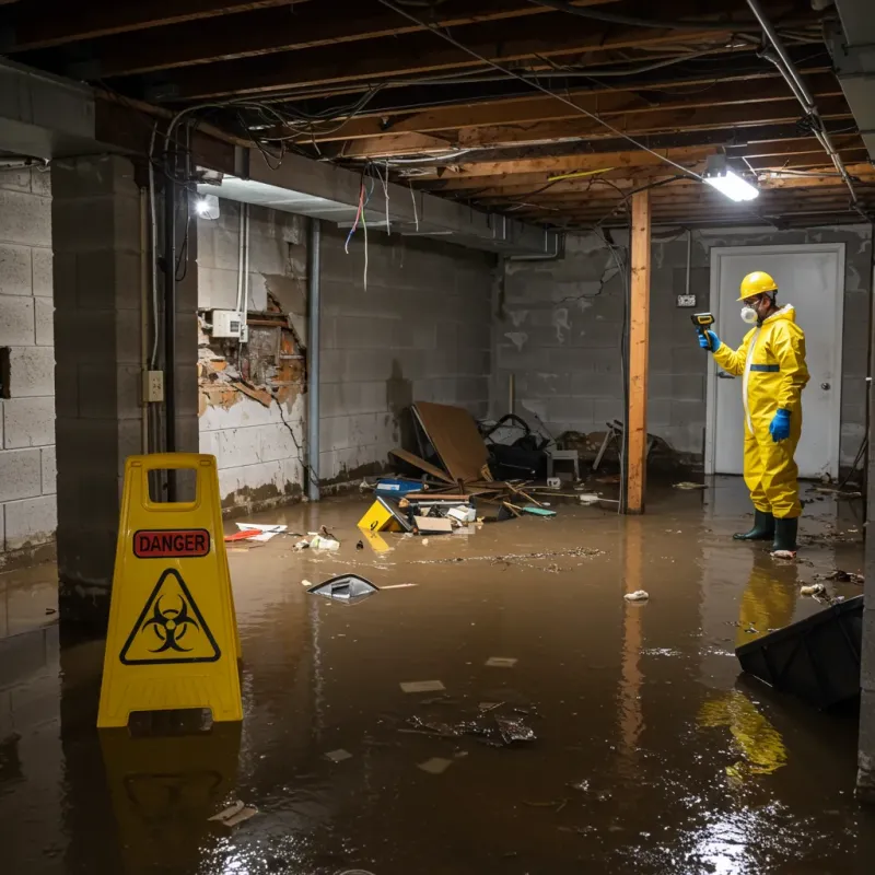 Flooded Basement Electrical Hazard in Swain County, NC Property